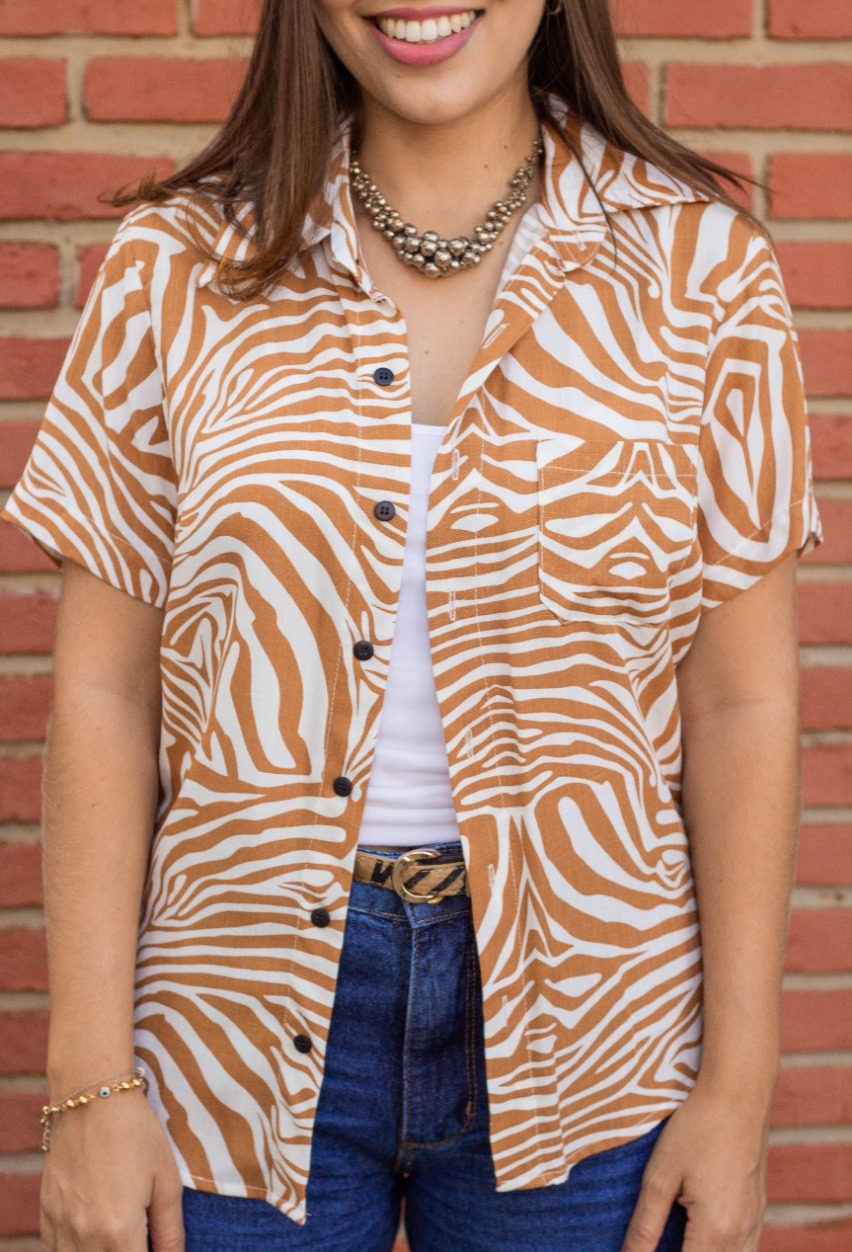 Camisa zebra hot sale