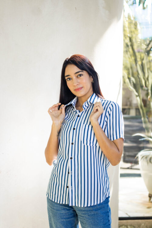 Camisa Listrada Azul