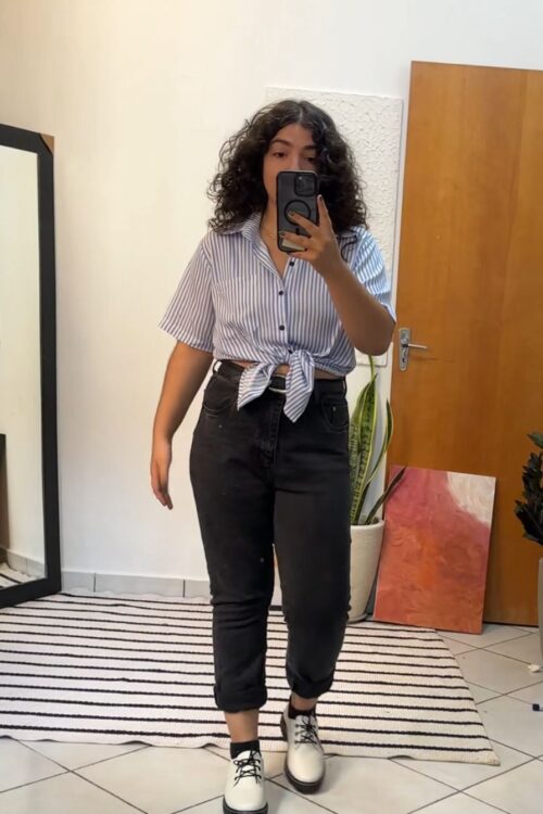 Camisa Listrada Azul Maré