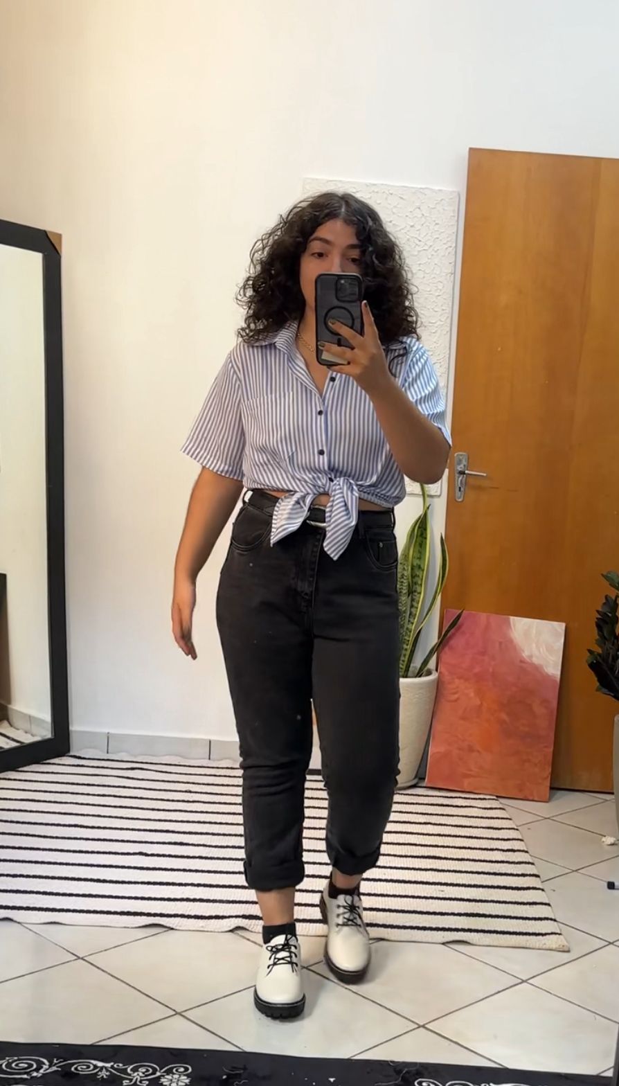 Camisa Listrada Azul Maré