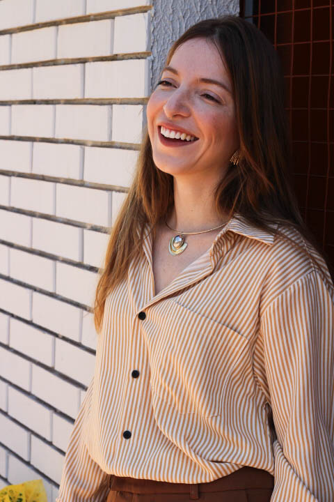 Camisa Listrada Amarela